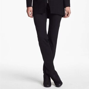 Eileen Fisher Slim Zip Ankle Ponte Pant Black Size Small